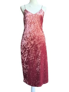 Active USA Maroon Velvet Slip Dress Sz L